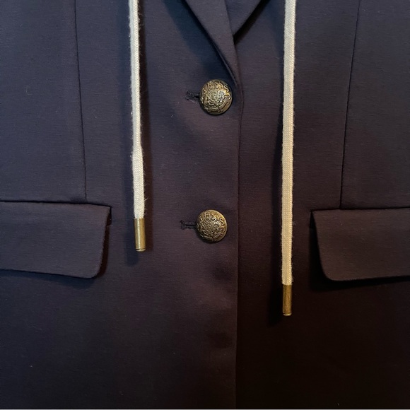 EVEREVE Navy White Removable Dickey 2 Button Dawson Blazer Sz XS Like New Preppy - Picture 7 of 15